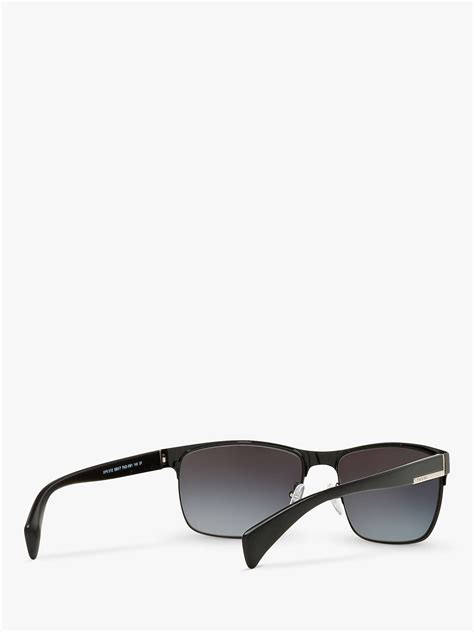 prada black matte rectangle sunglasses polarized pr 51os